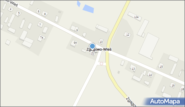 Zgagowo-Wieś, Zgagowo-Wieś, 11, mapa Zgagowo-Wieś