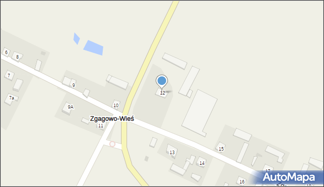 Zgagowo-Wieś, Zgagowo-Wieś, 12, mapa Zgagowo-Wieś
