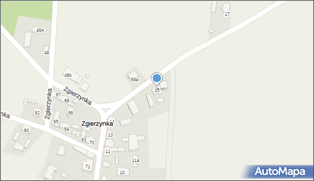 Zgierzynka, Zgierzynka, 15, mapa Zgierzynka