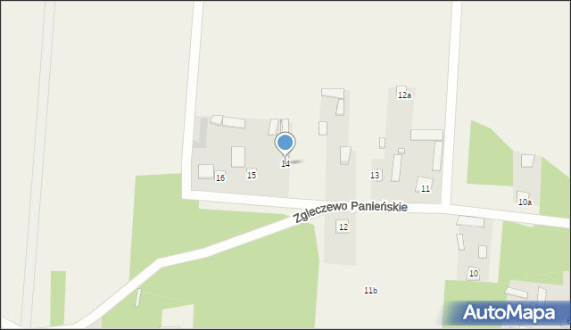 Zgleczewo Panieńskie, Zgleczewo Panieńskie, 14, mapa Zgleczewo Panieńskie