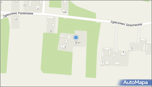 Zgleczewo Panieńskie, Zgleczewo Panieńskie, 8, mapa Zgleczewo Panieńskie