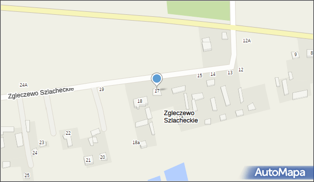 Zgleczewo Szlacheckie, Zgleczewo Szlacheckie, 17, mapa Zgleczewo Szlacheckie