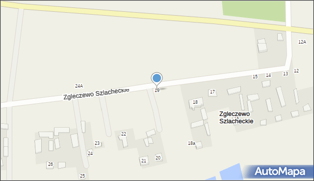 Zgleczewo Szlacheckie, Zgleczewo Szlacheckie, 19, mapa Zgleczewo Szlacheckie