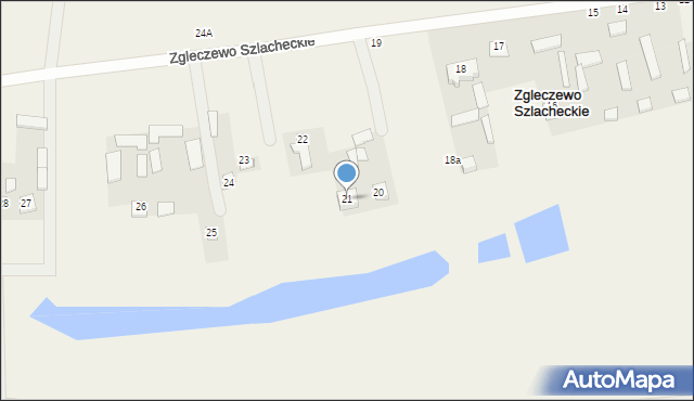 Zgleczewo Szlacheckie, Zgleczewo Szlacheckie, 21, mapa Zgleczewo Szlacheckie