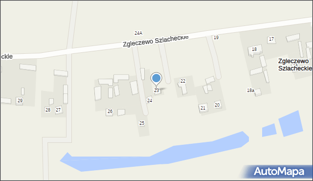 Zgleczewo Szlacheckie, Zgleczewo Szlacheckie, 23, mapa Zgleczewo Szlacheckie