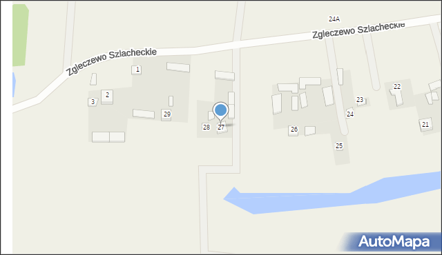 Zgleczewo Szlacheckie, Zgleczewo Szlacheckie, 27, mapa Zgleczewo Szlacheckie