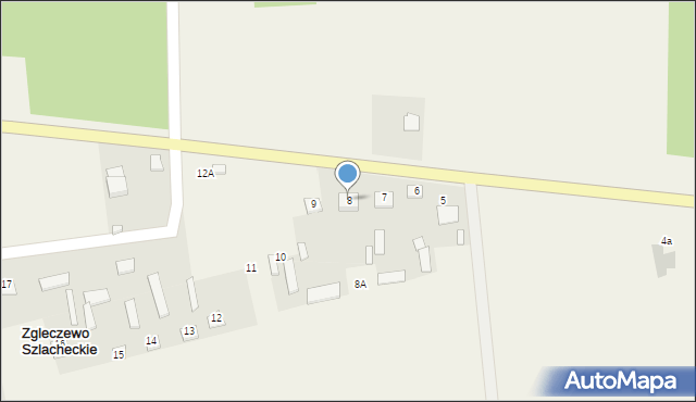 Zgleczewo Szlacheckie, Zgleczewo Szlacheckie, 8, mapa Zgleczewo Szlacheckie