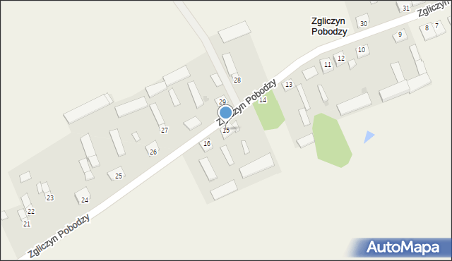 Zgliczyn Pobodzy, Zgliczyn Pobodzy, 15, mapa Zgliczyn Pobodzy