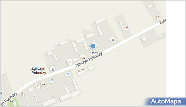 Zgliczyn Pobodzy, Zgliczyn Pobodzy, 33, mapa Zgliczyn Pobodzy
