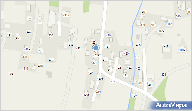 Zgłobień, Zgłobień, 421a, mapa Zgłobień