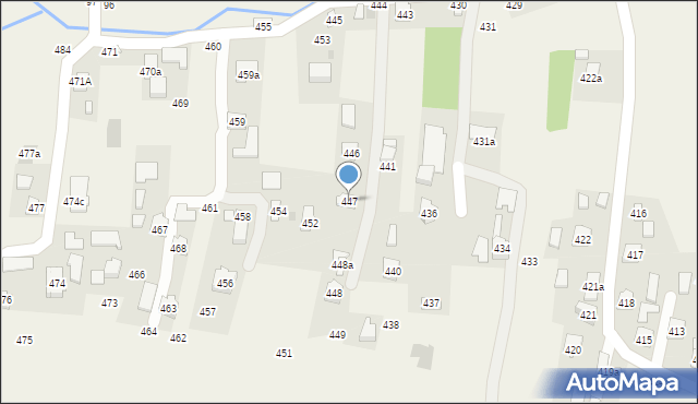 Zgłobień, Zgłobień, 447, mapa Zgłobień