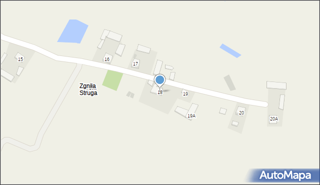 Zgniła Struga, Zgniła Struga, 18, mapa Zgniła Struga