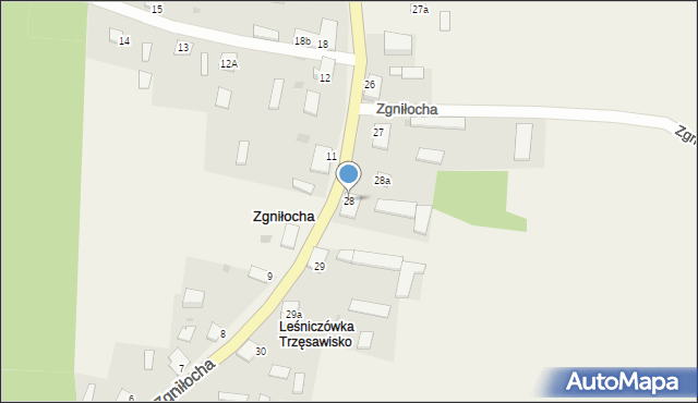 Zgniłocha, Zgniłocha, 28, mapa Zgniłocha