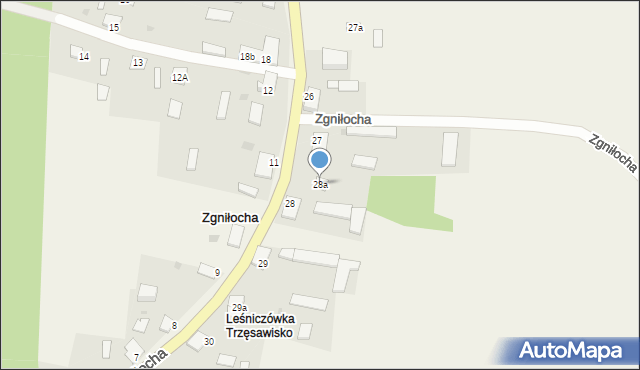 Zgniłocha, Zgniłocha, 28a, mapa Zgniłocha