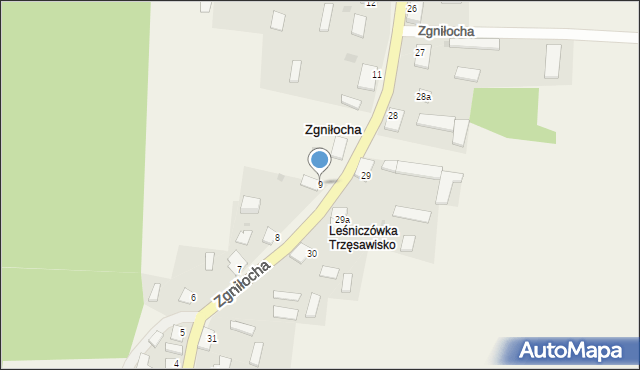 Zgniłocha, Zgniłocha, 9, mapa Zgniłocha