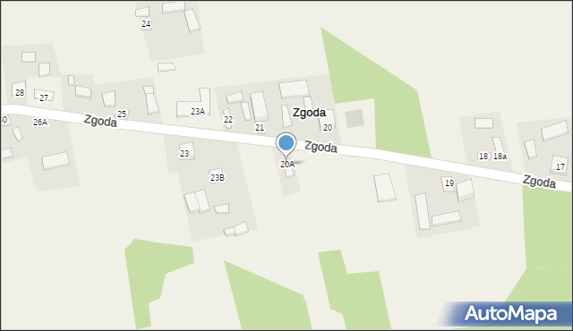 Zgoda, Zgoda, 20A, mapa Zgoda