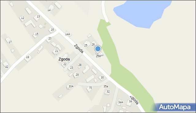 Zgoda, Zgoda, 25A, mapa Zgoda