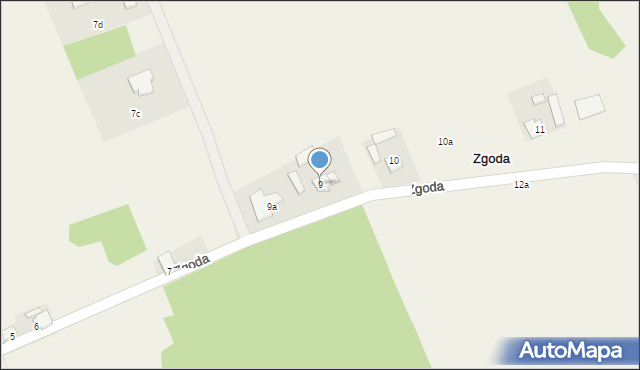 Zgoda, Zgoda, 9, mapa Zgoda