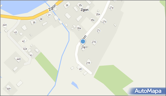 Zgon, Zgon, 27E, mapa Zgon