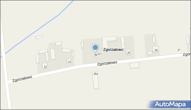 Zgorzałowo, Zgorzałowo, 34, mapa Zgorzałowo