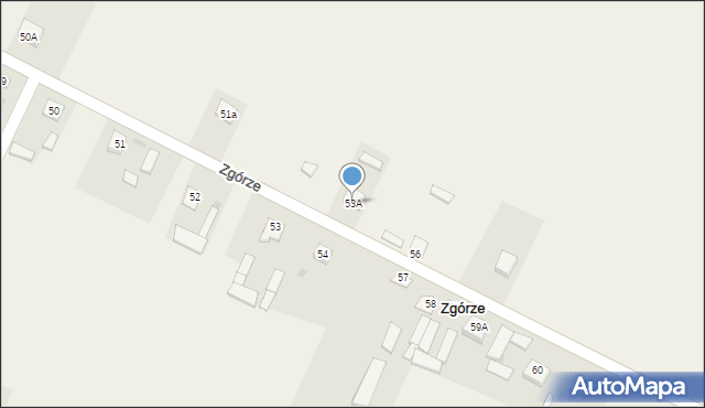 Zgórze, Zgórze, 53A, mapa Zgórze