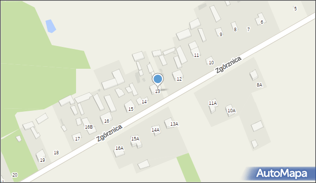 Zgórznica, Zgórznica, 13, mapa Zgórznica