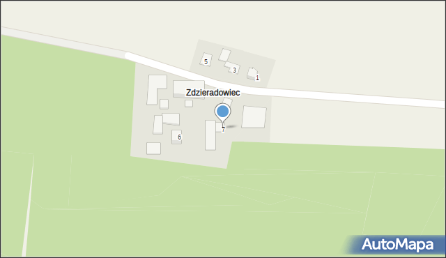 Babienica, Zielona, 7, mapa Babienica