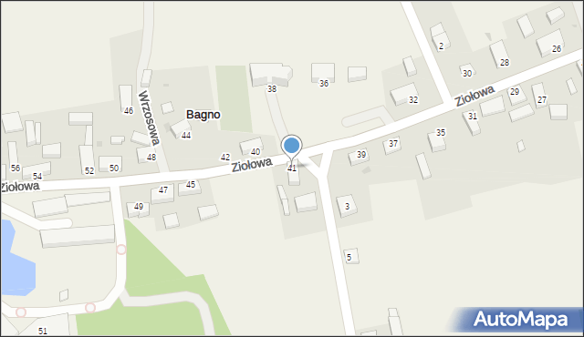 Bagno, Ziołowa, 41, mapa Bagno