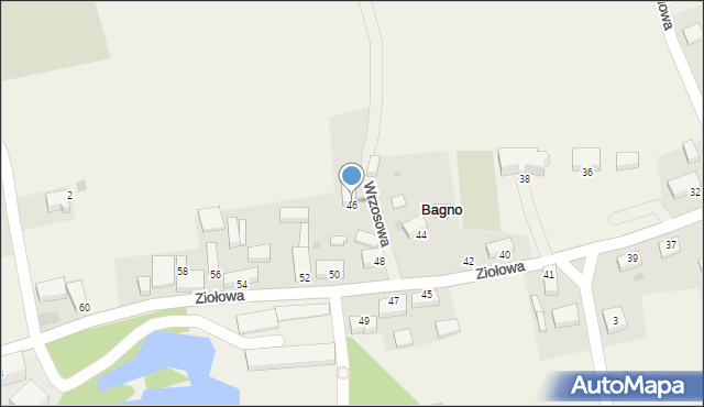 Bagno, Ziołowa, 46, mapa Bagno