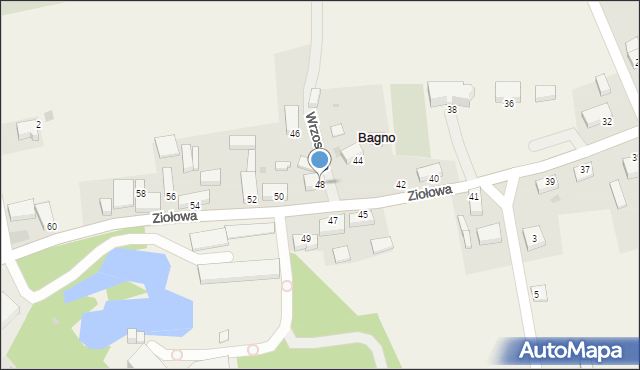 Bagno, Ziołowa, 48, mapa Bagno