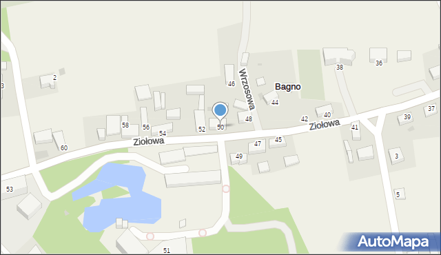 Bagno, Ziołowa, 50, mapa Bagno