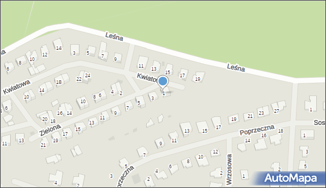 Bartoszyce, Zielona, 1, mapa Bartoszyce