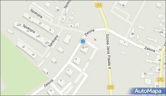 Barwice, Zielona, 3, mapa Barwice