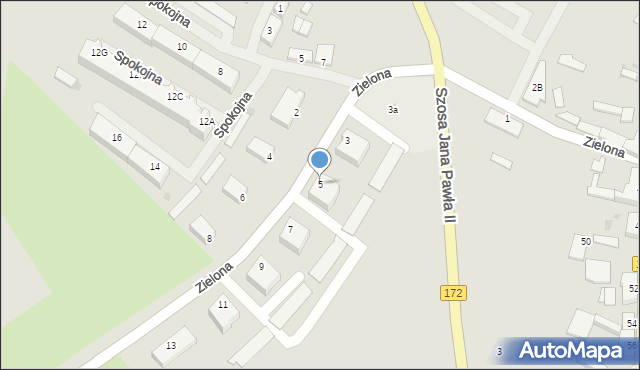 Barwice, Zielona, 5, mapa Barwice