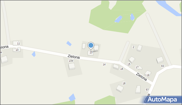 Barwik, Zielona, 13, mapa Barwik