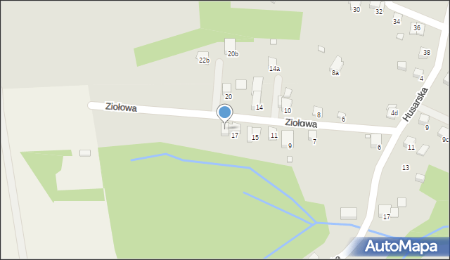 Bielsko-Biała, Ziołowa, 19, mapa Bielsko-Białej