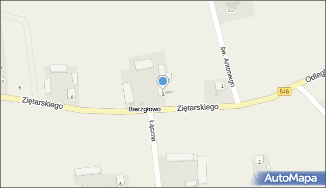 Bierzgłowo, Ziętarskiego Zygfryda, ks., 4, mapa Bierzgłowo