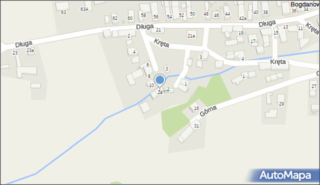 Bogdanowice, Zielona, 2a, mapa Bogdanowice