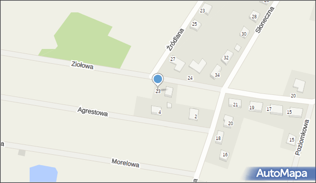 Bogdaszowice, Ziołowa, 23, mapa Bogdaszowice