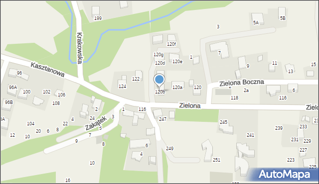 Bolechowice, Zielona, 120b, mapa Bolechowice