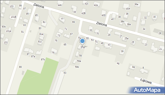 Bolechowice, Zielona, 57a, mapa Bolechowice