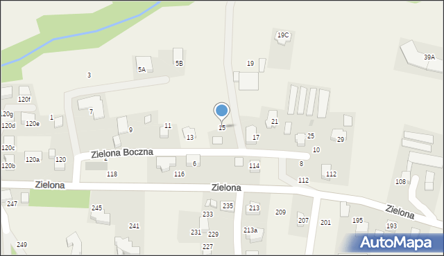 Bolechowice, Zielona Boczna, 15, mapa Bolechowice