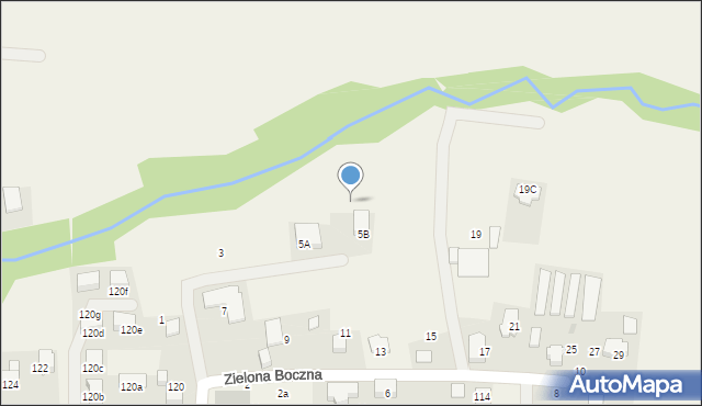 Bolechowice, Zielona Boczna, 5a, mapa Bolechowice