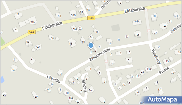 Brodnica, Zieleniewskiej Władysławy, 1, mapa Brodnica