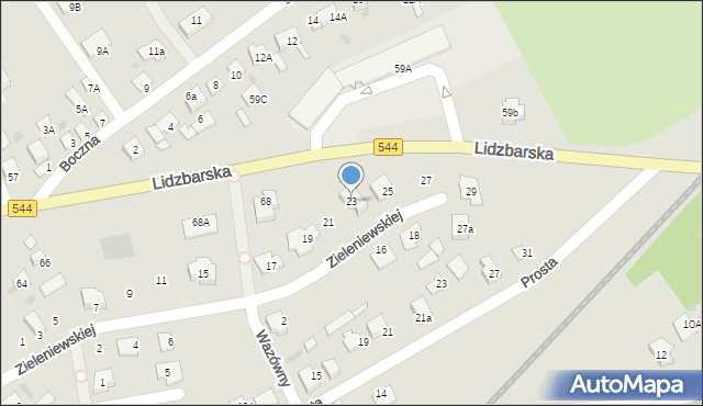 Brodnica, Zieleniewskiej Władysławy, 23, mapa Brodnica