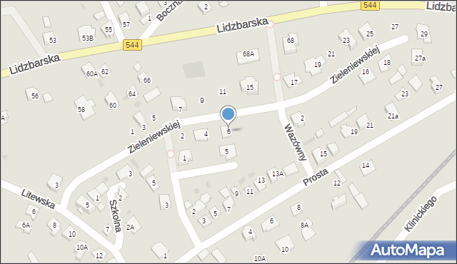 Brodnica, Zieleniewskiej Władysławy, 6, mapa Brodnica