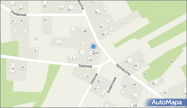 Brzeźnica, Zielona, 33, mapa Brzeźnica