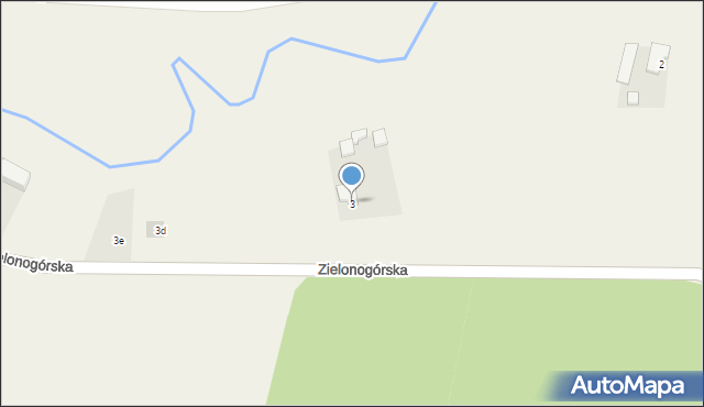 Brzeźnica, Zielonogórska, 3, mapa Brzeźnica