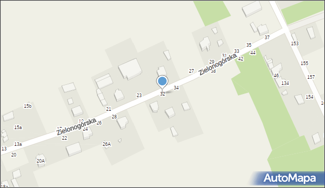 Bukowiec, Zielonogórska, 32, mapa Bukowiec