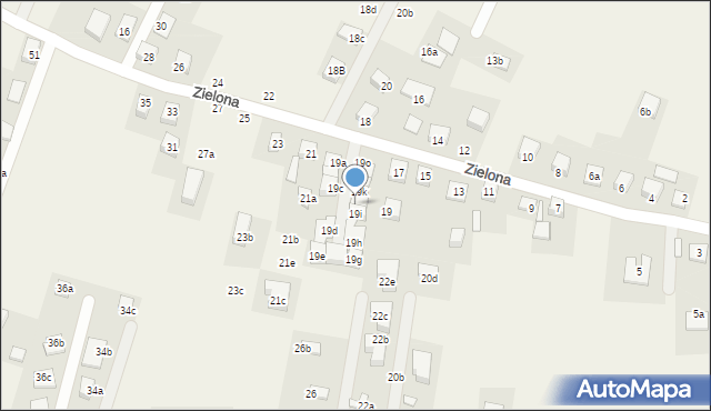 Chełmiec, Zielona, 19j, mapa Chełmiec